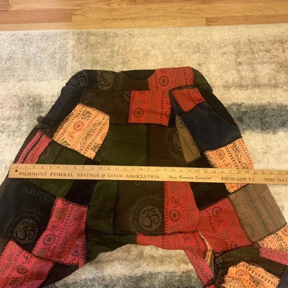 Handmade Dungarees Patchwork Overalls/Jumpsuit BOHO, Hippy, Baggy - Picture 11 of 14